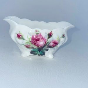 Vintage Hammersley Bone China Sugar Bowl 4" L x 2" W x 2" H - Floral